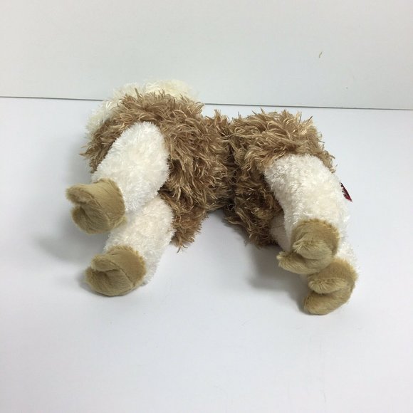 Douglas Alpaca Llama Plush Stuffed Animal White Brown 10" Cuddle Toys 2015 Stand - Picture 6 of 12